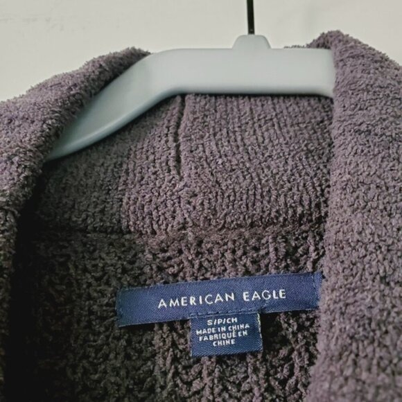 American Eagle Lounge Pointelle Chunky Cozy Chenille Sweater Dress S - Picture 6 of 9